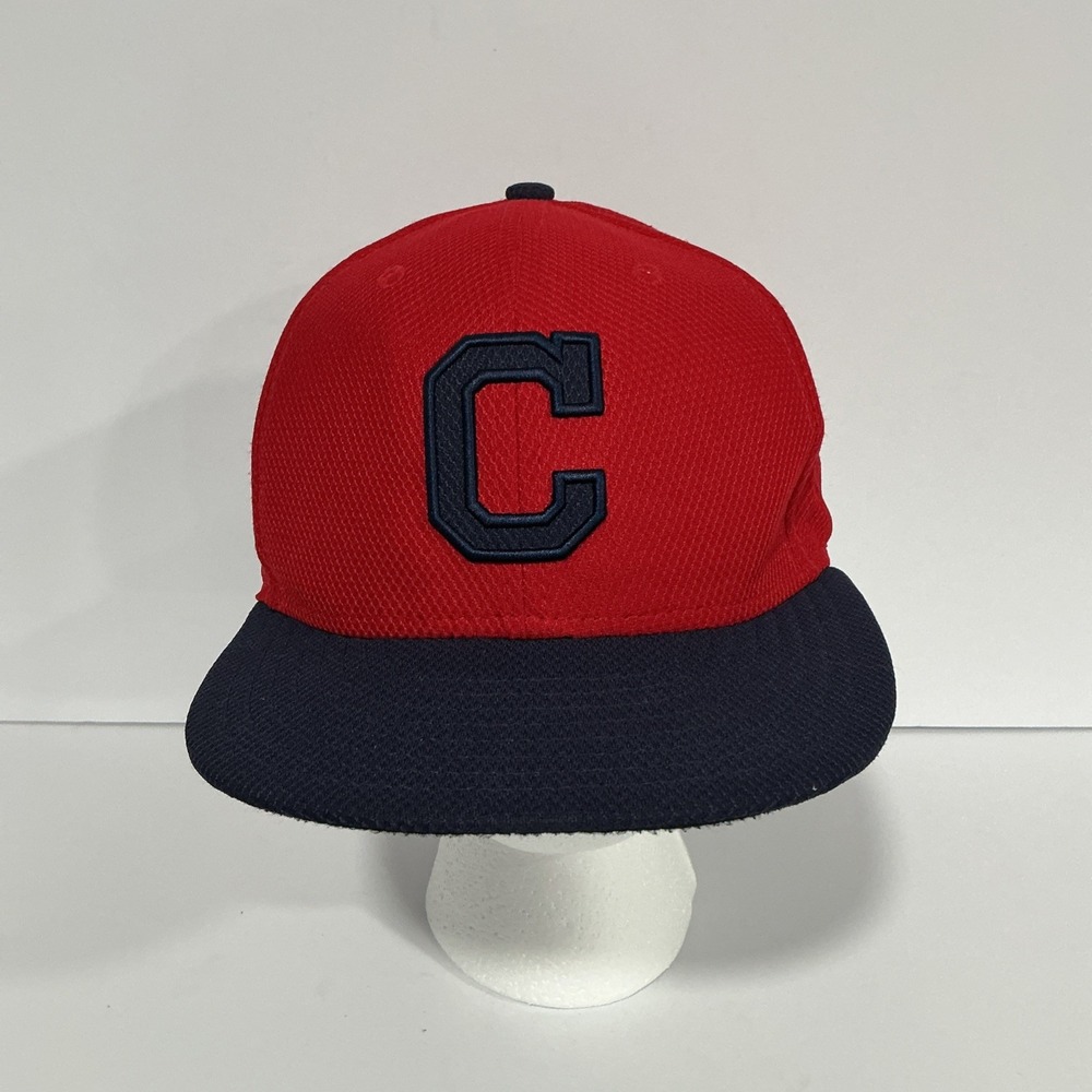 Cleveland Guardians Hat/Cap Adult Size 6 7/8 Red New Era 59Fifty On Field Men's